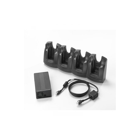 Zebra 4-Slot Charge Only Cradle Kit - Handheld charging stand + power adapter - output connectors: 4 - for Zebra MC3000, MC3090, MC3100, MC3190, MC3200 - 0