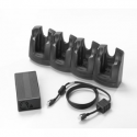 Zebra 4-Slot Charge Only Cradle Kit - Handheld charging stand + power adapter - output connectors: 4 - for Zebra MC3000, MC3090, MC3100, MC3190, MC3200