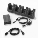 Zebra 4-Slot Charge Only Cradle Kit - Handheld charging stand + power adapter - output connectors: 4 - United States - for Zebra MC3200, MC3200 Gun Premium, MC3200 Premium, MC3200 Standard