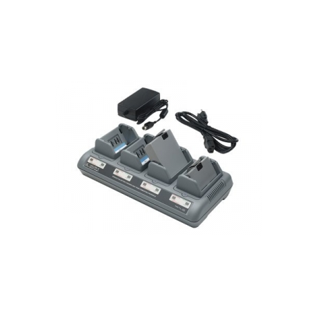 Zebra Quad Charger UCLI72-4 - Power adapter + battery charger - Europe - for Zebra RW 220, RW 420; QL 220, 220 Plus, 320, 320 Plus, 420, 420 Plus - 0