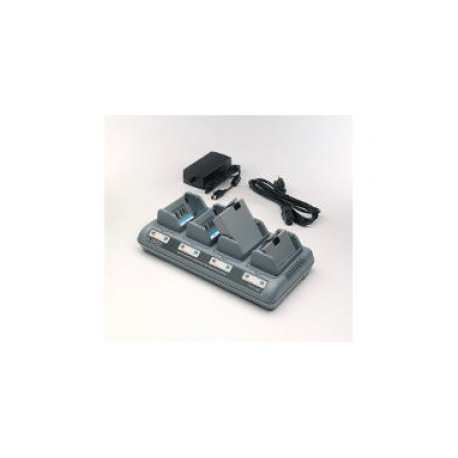 Zebra Quad Charger UCLI72-4 - Power adapter + battery charger - United Kingdom - for Zebra RW 220, RW 420; QL 220, 220 Plus, 320, 320 Plus, 420, 420 Plus - 0