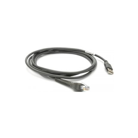 Zebra - Data cable - USB (M) - 2.8 m - for Zebra DS4208, DS4208-HC, DS4208-HD, DS9208 Omnidirectional Hands-Free Presentation Imager - 0