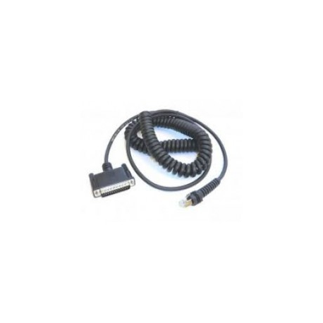 Datalogic - Serial  /  power cable - DB-25 (M) - 3.66 m - coiled - for PowerScan PBT8300, PBT9500, PD7110, PD7130, PD9530, PM9500 - 1