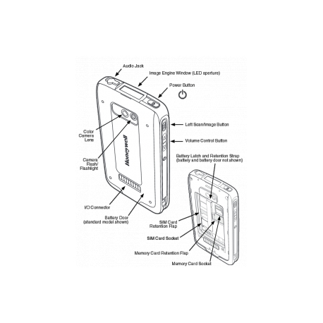 Honeywell Dolphin - Power adapter - black - for Dolphin 70e - 1
