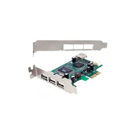 StarTech.com 4 Port PCI Express Low Profile High Speed USB Card - PCIe USB 2.0 Card - PCI-E USB 2.0 Card (PEXUSB4DP) - USB adapter - PCIe low profile - USB, USB 2.0 - 4 ports - for P / N: ST4200MINI2 - 0