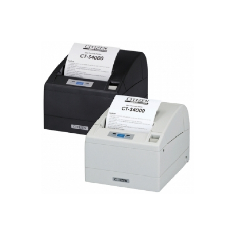 Citizen CT-S4000 - Receipt printer - two-colour (monochrome) - thermal line - Roll (11.2 cm) - 203 dpi - up to 150 mm / sec - USB - cutter - cool white - 1
