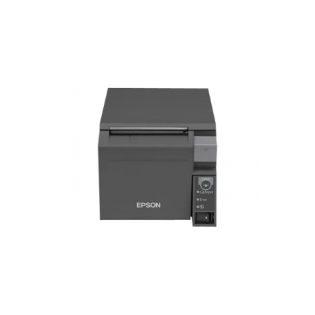 Epson TM T70II - Receipt printer - thermal line - Roll (8 cm) - 180 dpi - up to 250 mm / sec - USB 2.0, serial - cutter - dark grey - 5
