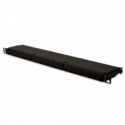 DIGITUS DN-91624S-SL-EA - Patch panel - CAT 6a - STP - RJ-45 X 24 - black, RAL 9005 - 0.5U - 19"