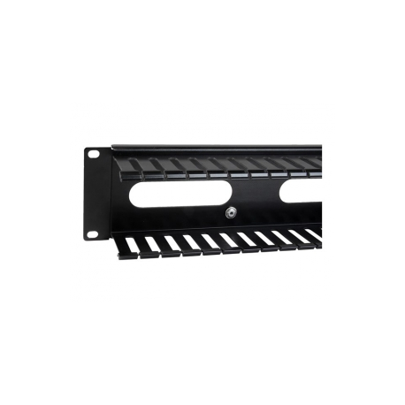 StarTech.com Horizontal 2U Server Rack Cable Management Finger Duct w /  Cover - 19" Network Rack Wire Duct Raceway Panel - Slotted Wire Duct (CMDUCT2U) - Rack cable management panel - black - 2U - 19" - for P / N: RACK-18U-20-WALL-OA, RACK-21U-20-WALL-OA, RK3236BKF, RK4236BKB, RKQMCAB12V2 - 3
