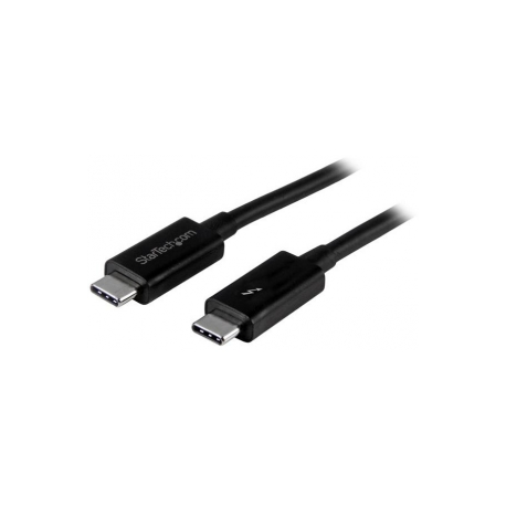 StarTech.com 20Gbps Thunderbolt 3 Cable - 3.3ft / 1m - Black - 4k 60Hz - Certified TB3 USB-C to USB-C Charger Cord w /  100W Power Delivery (TBLT3MM1M) - Thunderbolt cable - USB-C (M) to USB-C (M) - Thunderbolt 3  /  USB  /  DisplayPort - 1 m - black - for P / N: CDP2HDUACP, CDP2HDUACPW, PEXUSB321C - 1
