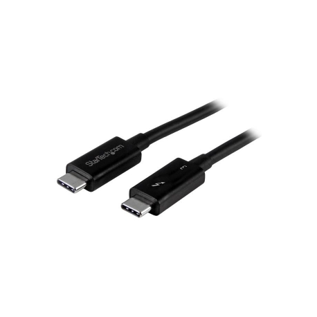 StarTech.com 20Gbps Thunderbolt 3 Cable - 6.6ft / 2m - Black - 4K 60Hz - Certified TB3 USB-C to USB-C Charger Cord w /  100W Power Delivery (TBLT3MM2M) - Thunderbolt cable - USB-C (M) to USB-C (M) - Thunderbolt 3  /  USB  /  DisplayPort - 2 m - black - for P / N: CDP2HDUACP, CDP2HDUACPW, MST30C2DPPD - 2