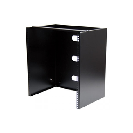 StarTech.com Wall Mount Patch Panel Rack - 15U Wall Mount Rack - 2 Post Open Frame Rack - Wall Mount Network Patch Panel (WALLMNT12) - Wall mount bracket - black - 12U - 0