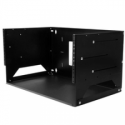 StarTech.com 4U Open Frame Wall Mount Network Rack w /  Built in Shelf - 2-Post Adjustable Depth (12" to 18") Equipment Rack - 75.2lbs (WALLSHELF4U) - Rack (wall mount) - black - 4U - 19" - for P / N: CABSCRWS1032