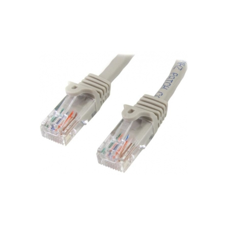 StarTech.com 0.5m Gray Cat5e  /  Cat 5 Snagless Ethernet Patch Cable 0.5 m - Patch cable - RJ-45 (M) to RJ-45 (M) - 50 cm - UTP - CAT 5e - snagless, stranded - grey - 1