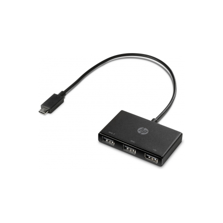 HP USB-C to USB-A - Hub - 3 x SuperSpeed USB 3.0 - desktop - for ZBook 15u G3, 15u G4, 15u G5, 15u G6, 15v G5, 17 G3, 17 G4, 17 G5, 17 G6, Create G7 - 1