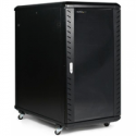 StarTech.com 22U Server Rack Cabinet on Wheels - 36 inch Adjustable Depth - Portable Network Equipment Enclosure (RK2236BKF) - Rack - 22U - for P / N: CABCAGENUTS6, CABSCREWM52, CABSCREWSM6, CABSCRWM520, CABSCRWM620, CABSCRWS1224