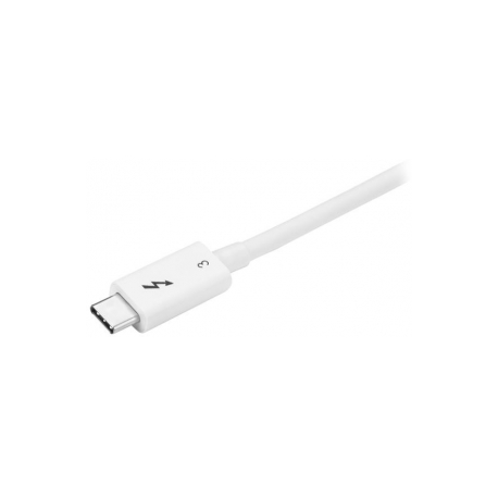 StarTech.com 40Gbps Thunderbolt 3 Cable - 1.6ft / 0.5m - White - 5k 60Hz / 4k 60Hz - Certified TB3 USB-C Charger Cord w /  100W Power Delivery (TBLT34MM50CW) - Thunderbolt cable - USB-C (M) to USB-C (M) - USB 3.1 Gen 2  /  Thunderbolt 3  /  DisplayPort 1.2 - 50 cm - 4K support - white - for P / N: CDP2HDUACP, CDP2HDUACPW, PEXUSB321C, TB33A1C - 2