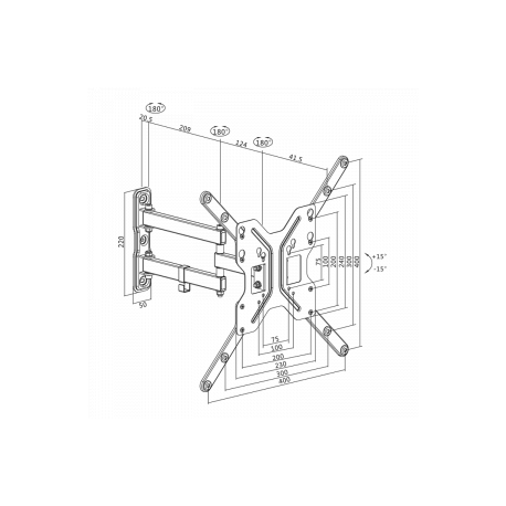 LogiLink - Bracket - for LCD TV - solid cold pressed steel - screen size: 23"-55" - wall-mountable - 1
