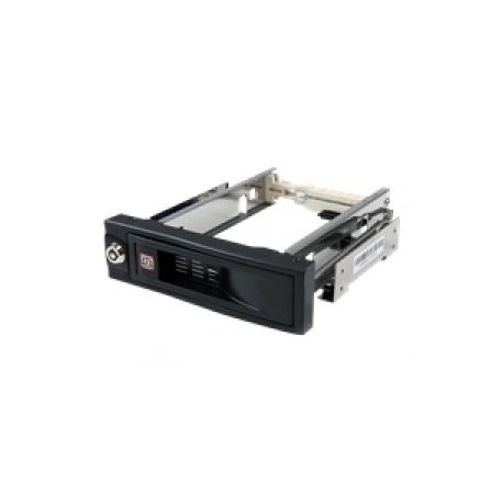 Startech .com 5.25in Trayless Hot Swap Mobile Rack for 3.5in Hard Drive - Storage mobile rack - 3.5" - black