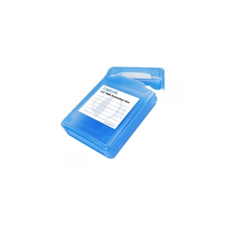 LogiLink 3.5" HDD Protection Box for 1 HDD - Hard drive protective case - blue - 0