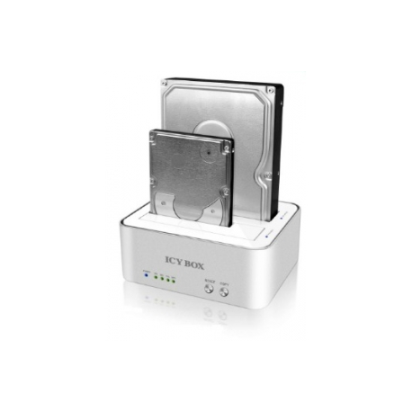 Raidsonic Docking station for 2x2,5'' and 2x3,5'' HDD case SATA, USB 3.0, JBOD, White