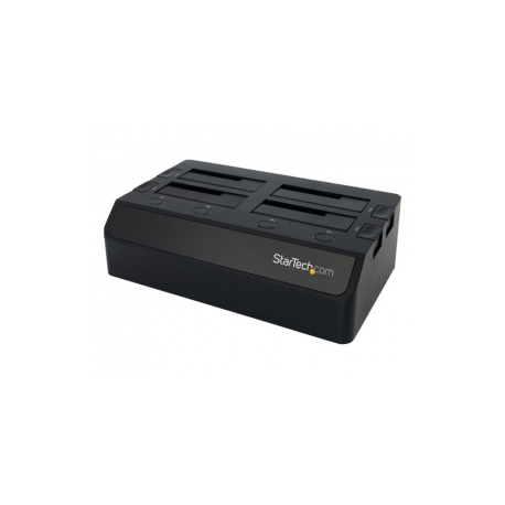 StarTech.com 4 Bay USB 3.0 (5 Gbps) Hard Drive Docking Station w /  UASP for 2.5" & 3.5" SATA SSD HDD - Multiple External Hard Drive Cloner /  Copier Dock (SDOCK4U33) - Storage enclosure - 4 bays (SATA-600) - for P / N: SVA12DN4NEUA - 0
