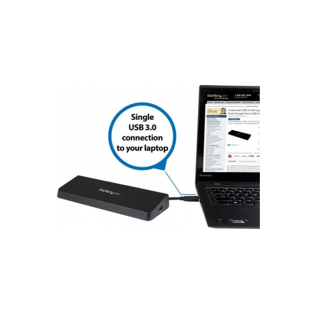 Startech USB 4K DOCKING STATION W/ 4K D (Universal USB 3.0 Laptop Dockingstation, DisplayPort / HDMI / USB 3.0 A / RJ-45 / 3.5mm