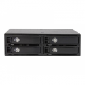 StarTech.com 4-Bay Mobile Rack Backplane for 2.5in SATA / SAS Drives - Hot Swap SSDs / HDDs from 5-15mm - Supports SAS II & SATA III (6 Gbps) - Storage enclosure - 4 bays (SATA-600  /  SAS-2) 0 - for P / N: SATBP125VP, SATSASBP125