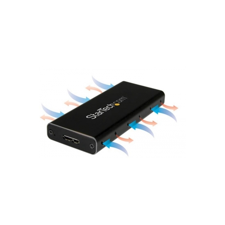 Startech USB 3.1 MSATA DRIVE ENCLOSURE (StarTech.com USB 3.1 (10Gbit/s) mSATA Festplattengehäuse - Aluminium - Externes Gehäuse 